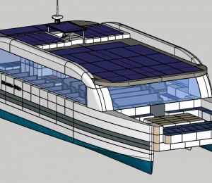 DU THUYỀN ĐA DỤNG HAI THÂN NĂNG LƯỢNG ĐIỆN MẶT TRỜI