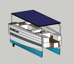 TÀU HAI THÂN MINI NĂNG LƯỢNG ĐIỆN MẶT TRỜI