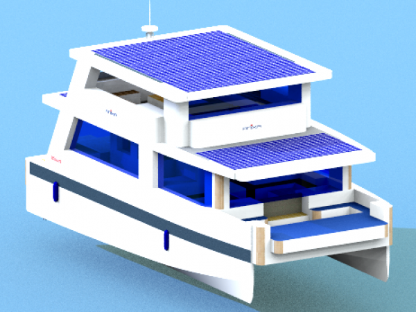 DU THUYỀN ĐA DỤNG HAI THÂN HAI TẦNG NĂNG LƯỢNG ĐIỆN MẶT TRỜI