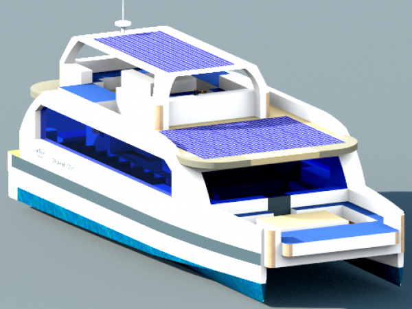 DU THUYỀN ĐA DỤNG HAI THÂN NĂNG LƯỢNG ĐIỆN MẶT TRỜI