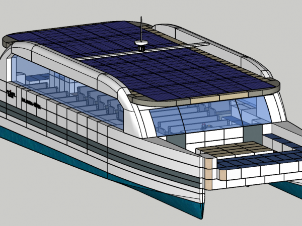 DU THUYỀN ĐA DỤNG HAI THÂN NĂNG LƯỢNG ĐIỆN MẶT TRỜI
