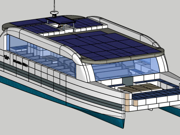 DU THUYỀN ĐA DỤNG HAI THÂN NĂNG LƯỢNG ĐIỆN MẶT TRỜI